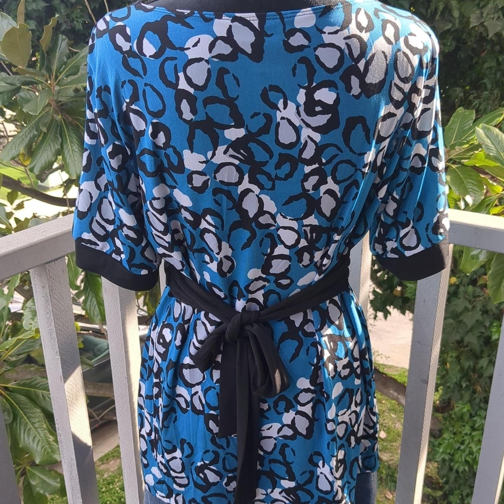 Vintage Y2K Studio 1940 Leopard Print Blouse with Buckle Detail - Picture 2 of 5